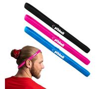 3 PZ Fascia Sportiva per Capelli Unisex, Sottili per Uomo, Donna e Bambino, con Elastico Antiscivolo, per Spiaggia Sport Tennis Yoga Calcio Ciclismo Jogging Tennis (NERO, AZZURRO, FUCSIA)