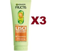 3 pz Garnier Fructis Coconut Water Shampoo Fresh Acqua di Cocco Capelli Normali