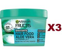3 PZ GARNIER FRUCTIS HAIR FOOD ALOE MASCHERA IDRATANTE TRIPLO USO 390ML