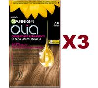3 PZ GARNIER OLIA COLORAZIONE PERMANENTE SENZA AMMONICA 7.0 BIONDO PER CAPELLI