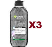 3 PZ GARNIER SKIN ACTIVE ACQUA MICELLARE GEL PURIFICANTE CON CARBONE VISO 400ML