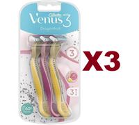 3 PZ GILLETTE VENUS DRAGONFRUIT DA 3 RASOI USA E GETTA CON 3 LAME DA DONNA