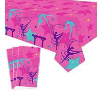 3 pz Ginnastica Compleanno Party Tovaglia Decorazioni, Ginnastica Tema Party Tovaglie, Ginnastica Party Supplies, Tavola da Ginnastica Copertura per la vostra piccola danza Ragazze Bambini Baby Doccia