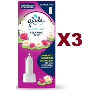 3 PZ GLADE MICROSPRAY TOUCH & FRESH RELAXING ZEN RICARICA FRESCHEZZA IMMEDIATA