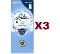 3 PZ GLADE MICROSPRAY TOUCH & FRESH SENSUAL PURE CLEAN LINEN RICARICA