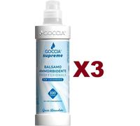 3 PZ GOCCIA SUPREME BALSAMO AMMORBIDENTE PROFESSIONALE PER LAVANDERIA 1 LT
