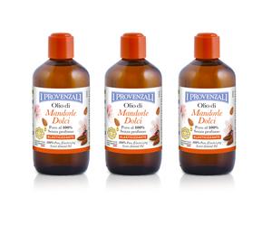 3 pz I PROVENZALI OLIO DI MANDORLE DOLCI Puro Senza profumo ELASTICIZZANTE 250ml