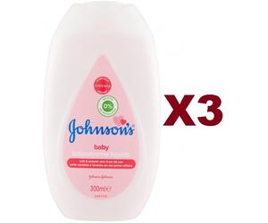 3 PZ JOHNSON'S BABY LOTION CREMA LIQUIDA PELLE MORBIDA E IDRATATA 300ML