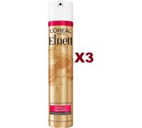 3 PZ L'OREAL ELNETT LACCA CAPELLI COLORATI FISSAGGIO FORTE 250ml SPRAY