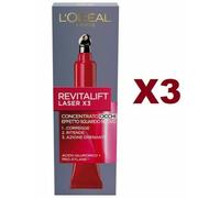 3 PZ L'OREAL REVITALIFT LASER X3 CONCENTRATO OCCHI EFFETTO SGUARDO 15ML NUOVO