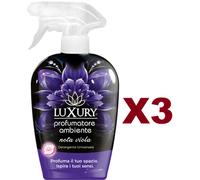 3 PZ LUXURY PROFUMATORE AMBIENTE NOTA VIOLA 750ML DETERGENTE UNIVERSALE SPRAY