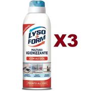3 PZ LYSO FORM MULTIUSO IGIENIZZANTE CON ALCOOL SPRAY 300ML OGGETTI TESSUTI