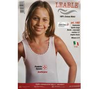 3 PZ MAGLIA BAMBINA LEABLE 1482/84 CANOTTA BIMBA SPALLA LARGA COTONE DI MAKO'