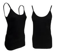 3 PZ MAGLIA DONNA RAGAZZA LEABLE 1403 SPALLA STRETTA COTONE BORDO IN RASO