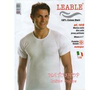 3 pz Maglia Uomo Girocollo LEABLE 1418 Mezza Manica 100% Cotone Makò 4 5 6 7 8