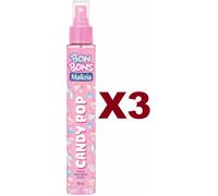 3 PZ MALIZIA BON BONS ACQUA PROFUMATA SPRAY CANDY POP 75ML