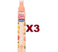 3 PZ MALIZIA BON BONS ACQUA PROFUMATA SPRAY PEACH GLOW 75ML