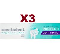 3 PZ MENTADENT PROFESSIONAL DENTIFRICIO PROTECT DENTI FRAGILI 75ML