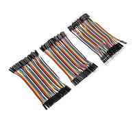 3 pz Multicolored Breadboard Jumper Wires 40pin M a F / 40pin M a M / 40pin F a F Per Breadboard Kit