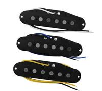 3 PZ Nero Alnico 5 Chitarra Elettrica Single Coil Pickup Set Flat-Pole 50/50/52mm Per Parti Di Chitarra