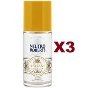 3 PZ NEUTRO ROBERTS DEO ROLL-ON SIRACUSA ARANCIA E FIORI DI SALE 50ML