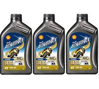 3 Pz OLIO SHELL SCOOTER ADVANCE ULTRA 4T 5W40 1LT 3 Pz OLIO SHELL SCOOTER ADVANCE ULTRA 4T 5W40 1LT