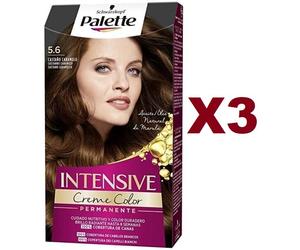 3 PZ PALETTE INTENSIVE CREME COLOR N. 5.68 CASTANO CARAMELLO TINTA CAPELLI