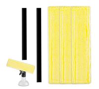 3 Pz Panni in Microfibra Compatibili con Karcher WV2 WV5 WV6 Plus Premium Accessori, Panni in Microfibra di Ricambio, Panno di Pulizia per Vetri Finestra Aspirapolvere + 2 labbri in gomma