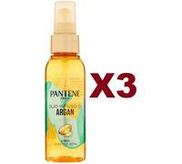 3 PZ PANTENE PRO-V OLIO INFUSO DI ARGAN LISCI EFFETTO SETA SPRAY 100ML