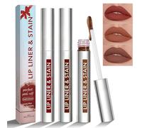 3 Pz. Peel Off Lip Liner Set,Matita-Tatuaggio,Plump,Macchia Labbra a Lunga Durata,Lip Stain Peel Off a Lunga Durata,Delineatore Labbra Alta Pigmentazione per Trucco Naturale o Intenso