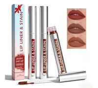 3 Pz. Peel Off Lip Liner Set, Matita-Tatuaggio, Plump, Macchia Labbra A Lunga Durata, Lip Stain Peel Off A Lunga Durata, Delineatore Labbra Alta Pigmentazione Creare Makeup Leggero O Deciso,naturale