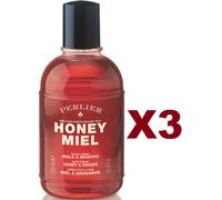 3 PZ PERLIER BAGNO CREMA MIELE E ZENZERO HONEY E GINGER BATH CREAM 500ML