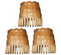 3 Pz Pettine da massaggio per shampoo in corno pettine per a denti larghi pettine in pelo di corno di bufalo scalp massage pettine lisciante massaggiatore capelluto FRCOLOR