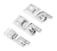 3 Pz Piedino per Orlo Arrotolato Stretto, Piedino per Orlo Arrotolato da 3 mm, 4 mm e 6 mm per Macchina da Cucire a Scatto con Gambo Basso per Macchina da Cucire Singer, Brother, Babylock
