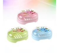 3 pz plastica portatile trasparente portasapone da bagno contenitore