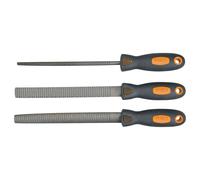 3 Pz. Profi Lima Set Lima Tonda Legno Raspa T12 Acciaio 200 MM