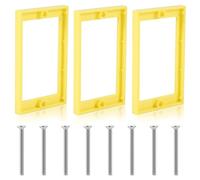 3 Pz Prolunghe per Prese Elettriche, Prolunga per Prese Elettriche da 0,64cm con Viti Prolunga per Scatola Elettrica a Banda Singola per Interruttori per Prese Elettriche (Giallo)