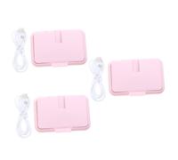 3 Pz Pulire Più Caldo Salviette Per Il Trucco Più Calde Termostato Domestico Porta Trucchi Pannolini Neonato Custodia Per Salviette Umidificate Per Bambini Bambino Bagnato Rosa Abs Alipis