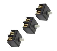 3 PZ Pulsante di Ricambio Interruttore di Alimentazione per GWS6-100 Smerigliatrice Angolo Lucidatore Parti Accessori Plastica Nero Metallo 226x20mm