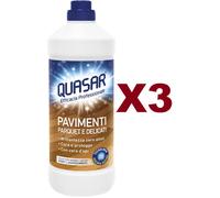 3 PZ QUASAR PAVIMENTI PARQUET E DELICATI ZERO ALONI CON CERA D'API 1LT