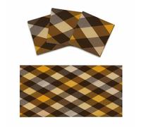 3 pz Retro Arancione Marrone Plaid Fluorescente Copertura per Plafoniere | 10,6 x 7,6 m magnetico aula ufficio soffitto decorazione casa goccia