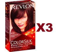 3 PZ REVLON COLORSILK TINTA PER CAPELLI COLORE 32 DARK MOHAGANY BROWN