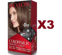 3 PZ REVLON COLORSILK TINTA PER CAPELLI COLORE 40 MEDIUM ASH BROWN