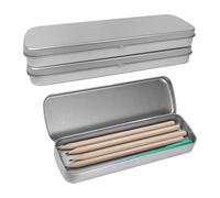 3 pz Scatole per Matite, Organizzatore per Penne in Metallo, Scatole di Archiviazione con Coperchio, Grande Scatola di Lamiera con Coperchio, Scatole Metalliche per l'Affidamento delle Penne