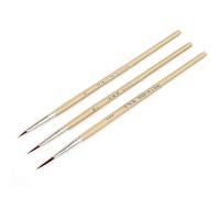 3 pz/set 0 00 000 Hook Line Pen Professionale Punta Fine Pennelli Da Disegno Per Acrilico Acquerello Pittura A Olio Pennelli Bulk