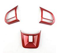 3 Pz/set ABS Auto Volante Pulsante Della Copertura Adesivo Decorazione Interna per MG5 MG6 MG ZS Rosso