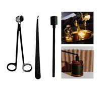 3 Pz/set Candela Nera Stoppino Trimmer Snuffer Dipper Candelabro Lampada a Olio
