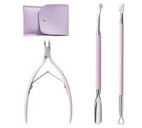 3 pz/set Cuticola Trimmer Con Cuticola Pusher In Acciaio Inox Remover Tronchesi Forbici Remover Trimmer Con Pusher