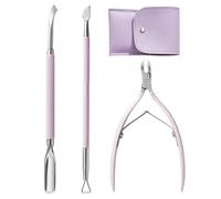 3 pz/set Cuticola Trimmer Con Pusher In Acciaio Inox Remover Tronchesi Forbici Remover Trimmer Con Pusher