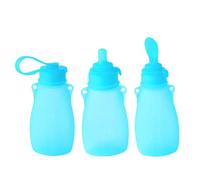 3 pz/set di sacchetti di stoccaggio del latte materno in silicone riutilizzabili e a prova di perdite sacchetti sicuri per alimenti per bambini purea di latte 180ML/240ML